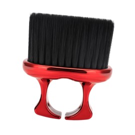 "Abbraccia" Neck Face Duster Brush Men's Beard Brushes Soft Barber Brushes Hair Styling Tool for Barber, Red