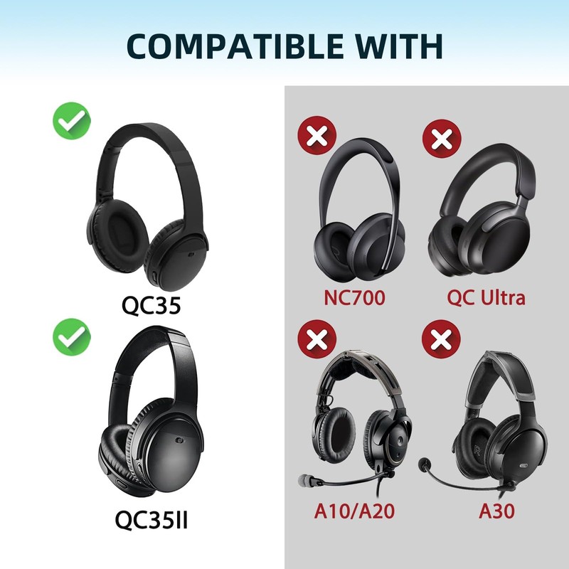MusiDianTang Replacement Earpads Cushions for Bose QuietComfort 35 (QC35) &