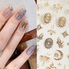 1 Sheet Embossed Star Nail Stickers for Nail Art Gold