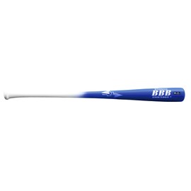 BamBooBat by Pinnacle Sports Equipment INC. Adult Cupped End Long Barrel Bamboo Baseball Bat, White Handle/Royal Barrel, 33"