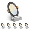 Amico 6 Pack 6 Inch 5CCT Ultra-Thin LED Recessed Ceiling