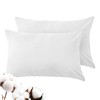 LINENOVA 100% Luxury Cotton Standard Pillowcases(Set of 2),Super Soft and