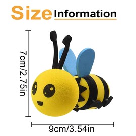 XUKZIMA 1 Pcs Honey Bee Aerial Ball Cute Car Antenna Toppers Aerial Ball Roof Decorative Antenna EVA Aerial Ball Anti-Collision Doll Decoration Ball for All Kinds Car