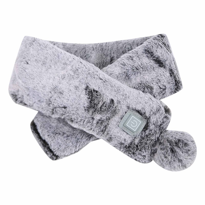 Electric Heated Scarf USB Plush Neck Scarf Graphene Warm Temperature