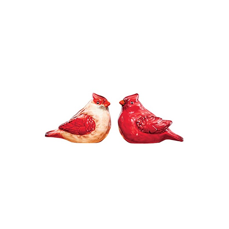 Abbott Collection 27-Shaker/Card Cardinal Salt & Pepper, 1 EA Red