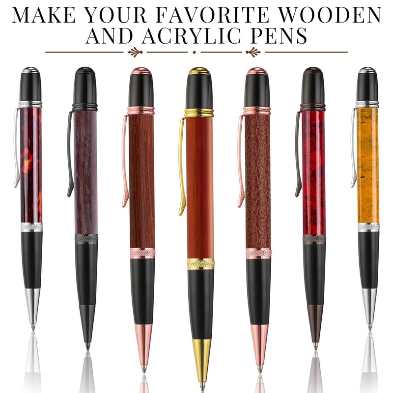 Colarr 20 Pack Woodturning Pen Kit Twist Ballpoint Pen Kit