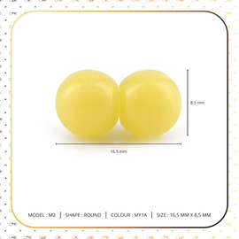 10pcs Screw Clasps for Amber and Gemstone Beads Jewelry | Twist Clasps for Beaded Bracelets and Necklaces | Screw Closure | Amber Colours - Glossy Finish (Milky Yellow M2-MY1A)