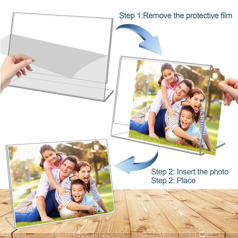 DESONAUT 6 Pack 6x4 Inchs Clear Acrylic Self Standing Photo