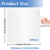 Wonninek 20 Pack 7.5Mil Mylar Sheets, 12X12 inch Blank PET
