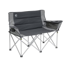 CORE Loveseat Outdoor Camp Chair | 2 Person Double Camping Chair | Foldable Lawn Chair with Storage Pockets for Accessories | Perfect for Concert Seat, Festivals, Sports, Beach, Travel & Picnic