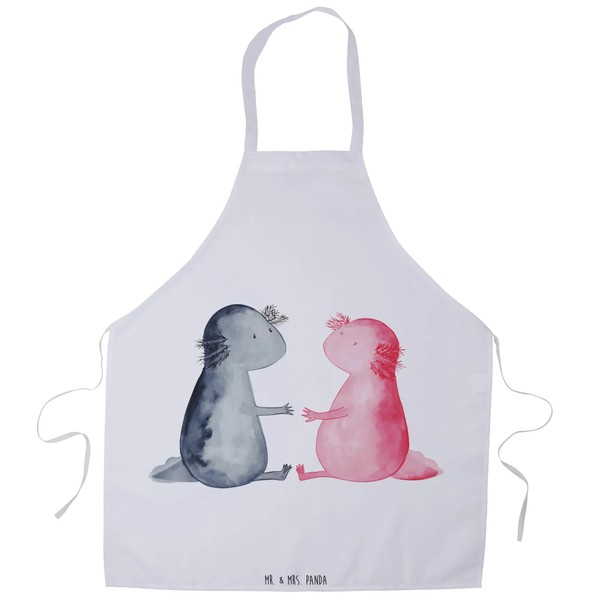 Mr. & Mrs. Panda PARENT-NEW Axolotl Love Cooking Apron, White,