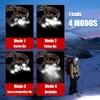 Lampara de Cabeza, Linterna Frontal Recargable y Impermeable, 7 LEDs
