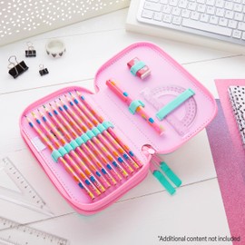 Gabby's Dollhouse Federmäppchen Mädchen, Gefülltes Doppelmäppchen mit School Supplies - Geschenke für Mädchen