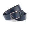 Anthoni Crown Unisex Leather Belt, darkblue