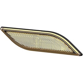 HELLA 8RA 013 347-041 Reflex Reflector - Shapeline Style - Lens Colour: Yellow - Glued - for horizontal fastening - right/Lateral Mounting