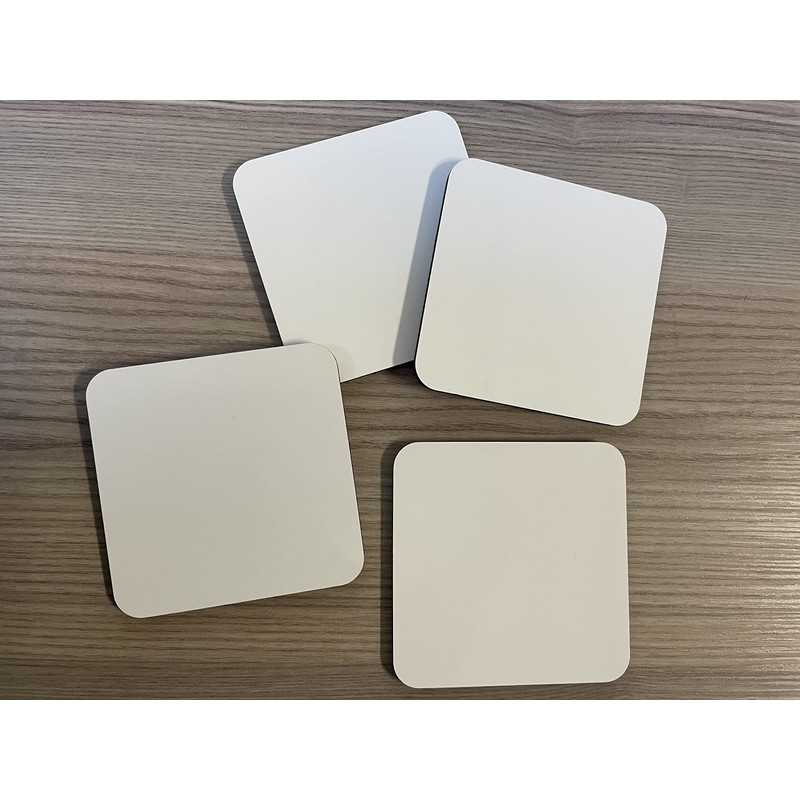 12 x MDF Blank Sublimation Coasters Cork Backed - 9cm