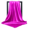 Lastclream Chiffon Square Neck Scarves for Women Handkerchief Retro Satin