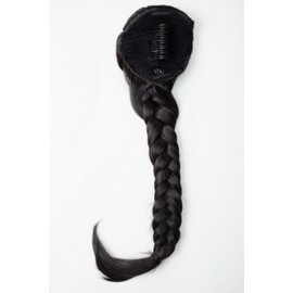 WIG ME UP - NC006-3 Hairpiece Braided Ponytail Very Long Clip Combs Elastic Costume Dark Brown Brown