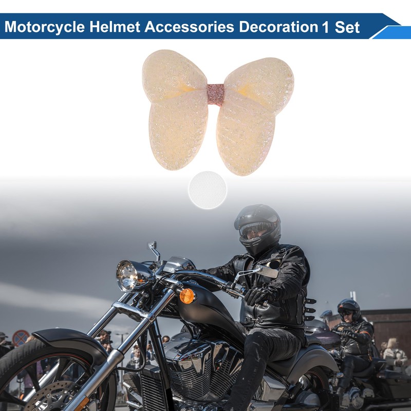 HEROFFIX Motorcycle Helmet Accessories Decoration Pearl Bow for Motorcycle Bicycle