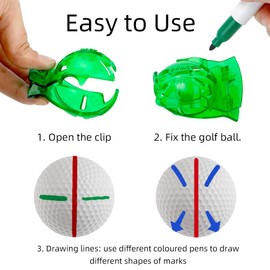 Golf Ball Line Drawing Marking Alignment Kits,Golf Ball Line Marker,Golf Ball Marker,Golf Pens,Golf Ball Line Marker Tool,Golf Marker,4 Pack Golf Ball Liner Template And 4 Pieces Golf Ball Markers