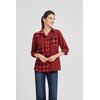 Women's Plaid Blouse, Long Sleeve Button Down CANUAL (US, Alpha,