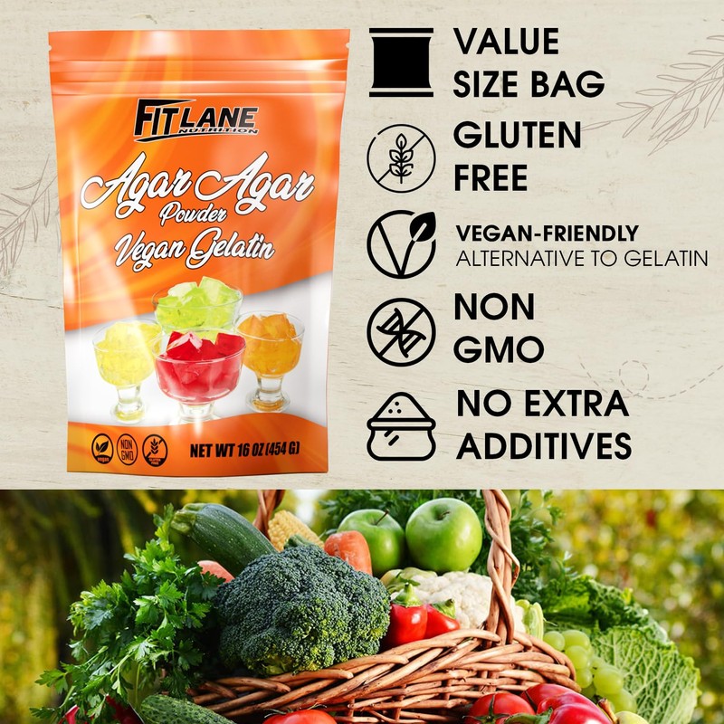 Agar Agar Powder 16 oz - Vegan (Vegetarian) Gelatin -
