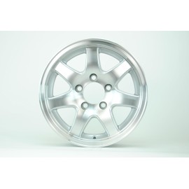 14 inch Aluminum 7 Spoke Trailer Wheel 5 Lug 5 on 4 1/2 Bolt Pattern