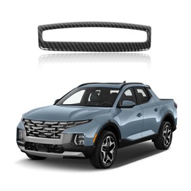 HIRUFAIT Center Console Armrest Button Cover Trim for Santa Cruz 2022 2023 2024 Accessories, ABS Car Armrest Cover Front Button Frame Decor 1PCS, Carbon Fiber Pattern