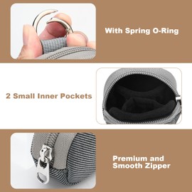 Beautyflier Hearing Aid Protective Case Pocket Size, Hearing Amplifier Soft Earphone Case for Hearing Aid, Hearing Amplifier, Personal Sound Amplifier, Hearing Device, Case Only (Gray)