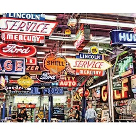 Majestic Value Brand 1000 Piece Jigsaw Puzzle of Iconic Americana Billboards and Signs