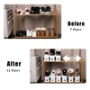 Uni HIMO 12 Pack Shoe Slots Organizer Adjustable Level Shoe
