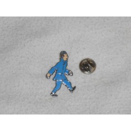 NEW Tintin in Blue Coat Pin Herge Sundancer # 005 lapel badge 5 bleu lotus ?