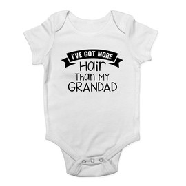 Shopagift Baby - I've Got More Hair than my Grandad Baby Grow Vest Bodysuit