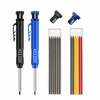 Himtop Carpenter Mechanical Pencils,Solid Carpenter Pencil with 12 Refill,2pcs Solid