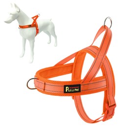 Plutus Pet No Pull Dog Harness with Breathable Mesh Padded, Adjustable Reflective Escape Proof Dog Harness, Quick Fit Dog Vest Harness for Small Medium Large Dogs(XXS, Orange)