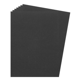 Rebower Corrugated Cardboard Paper Sheets, Corrugated Paper Cardboard Inserts [for Craft and DIY Projects] - 7.1x5.1 Inch/Black/10 Pcs