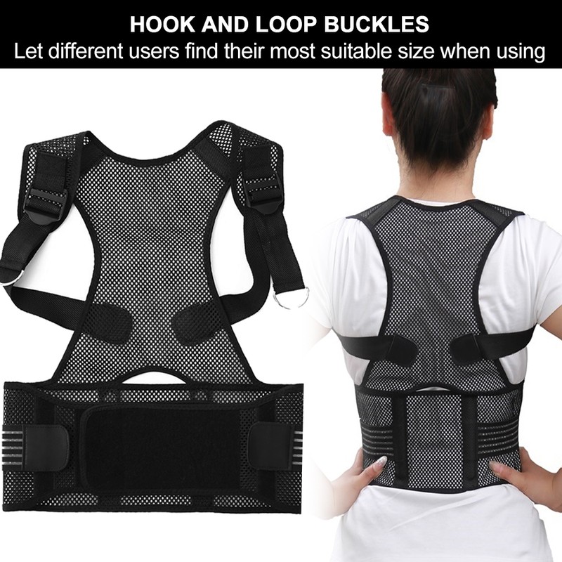 Posture Corrector Thin Mesh Cloth Shoulder Back Waist Wrap Brace