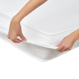 Mattress Protector 200 x 200 cm Waterproof, Anti-Dust Mite Mattress Cover, Breathable Mattress Topper, Waterproof Mattress Protector Cover, Hygienic Topper, Waterproof Topper