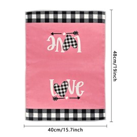 Valentines Day Decorations Kitchen Towels, 4Pcs Pink 24*15.7In Valentine Dish Towels With Love Heart Patterns Valentine Hand Towels Valentine's Day Towels Table Decor For Indoor Home Kitchen Decor