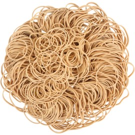AOUOU Rubber Bands Assorted Sizes 4sizes Beige Net Weight 190grams Elastic Bands for Office supplies 40mm 60mm 80mm 120mm