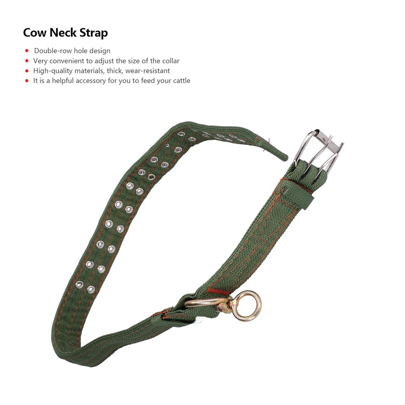 OKAT Cattle Traction Belt, Double Row Hole Canvas Cattle Collar,