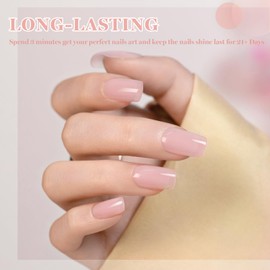 RARJSM Nude Sheer Milky Pale Pink Fiber Glass Rubber Base Gel Nail Polish for Repair Broken Nails StrengthenerGel Base Coat Transparent Brush on Building Gel in a Bottle Soak Off Curing Requires 15ml