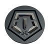 TIS Matte Black/Chrome Snap In Center Cap (Middle Portion Only)