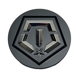 TIS Matte Black/Chrome Snap In Center Cap (Middle Portion Only) 1284C71