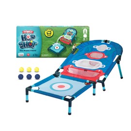 Chuckle & Roar - Family Hop Shot - Outdoor Active Family Game - Dexterity On The Go Challenge - Great for Preschoolers - Ages 3 and Up