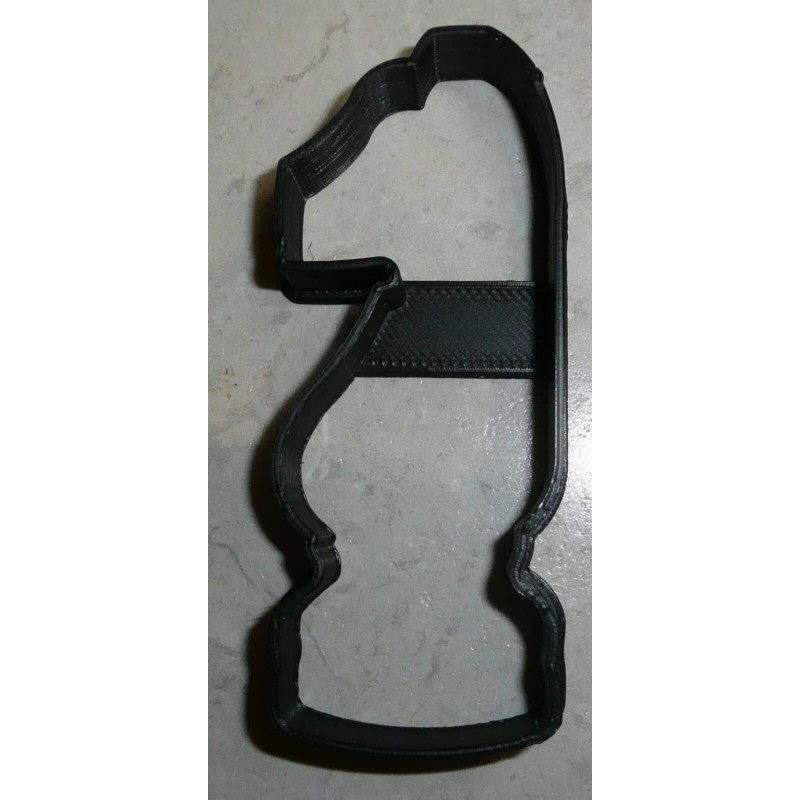AJT KNIGHT CHESS BOARD GAME PIECE BLACK WHITE CHECKERBOARD COOKIE