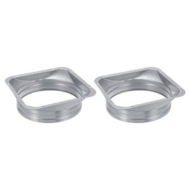 PATIKIL 8 Inch Duct Connector Flange, 2 Pcs Metal Straight Pipe Flange Square to Round Interface Air Duct for Heating Cooling Ventilation HVAC System