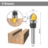 Yakamoz 6Pcs Assorted Edge 1/4 Inch Shank Treatment Grooving Router