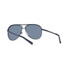 A|X Armani Exchange AX2002 Pilot Sunglasses, Dark Blue Polarized, 61