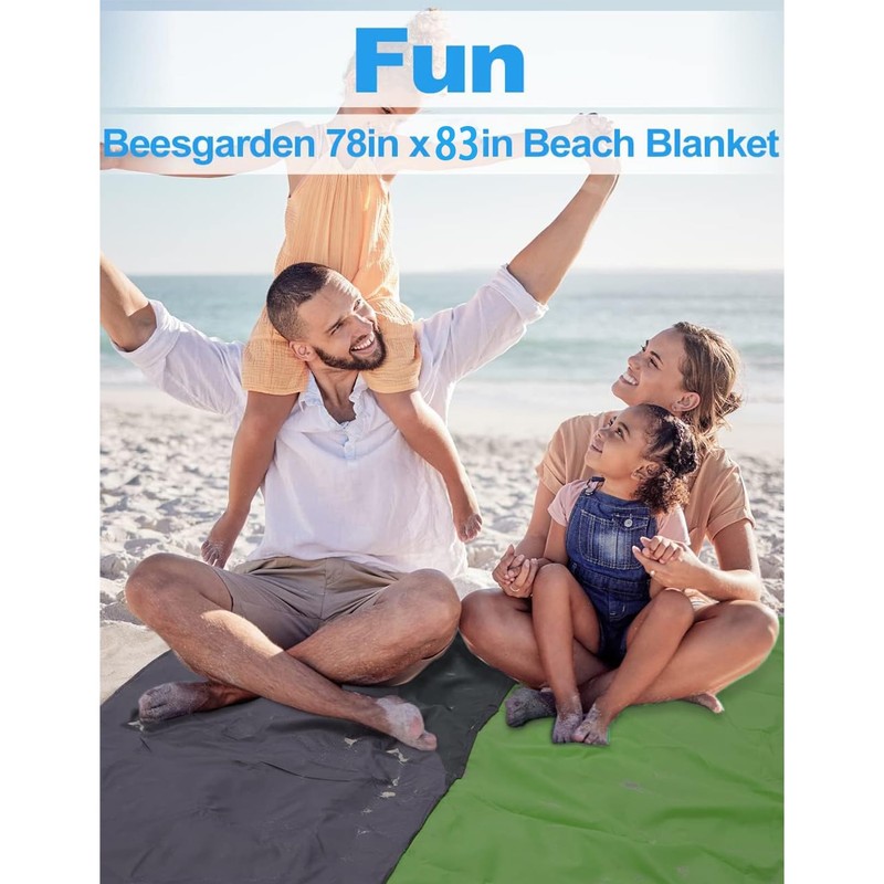 UKKQES Beach Blanket Oversized Extra Large 200 X 210 CM,Waterproof